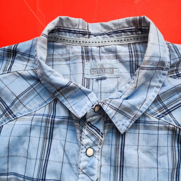 Distillery men's button up short sleeve shirt size XXL - Picture 3 of 6
